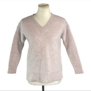 Woman’s Rachel Zoe 100% extra fine merino wool v neck sweater size L